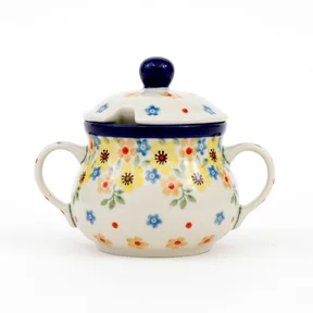 Cukiernica ceramiczna z uchwytami 035 h-9,5cm <br> 2225X Wiosenny bukiet